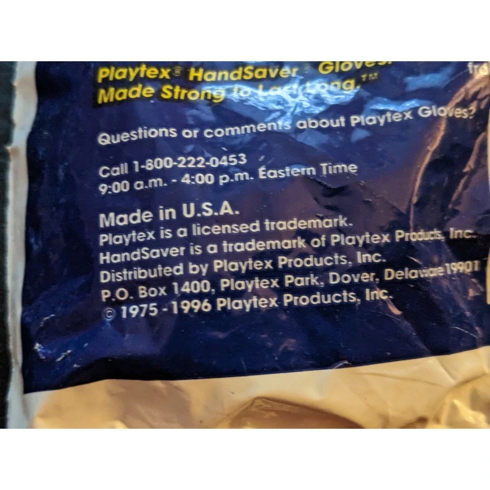 Lot of 2 Playtex Handsaver Gloves Yellow Small USA 1997 NEW